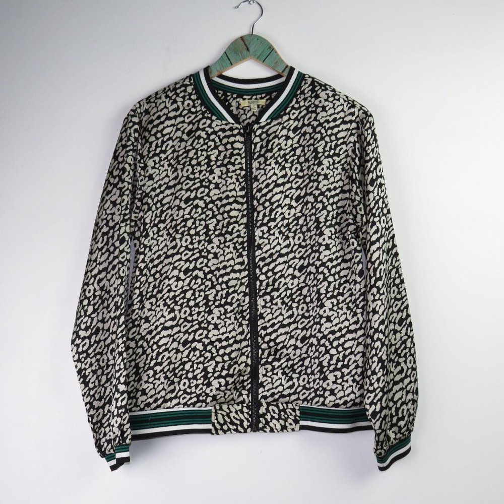 Kori America Silky Cheetah Spots Bomber Sz Sm - Picture 2 of 7